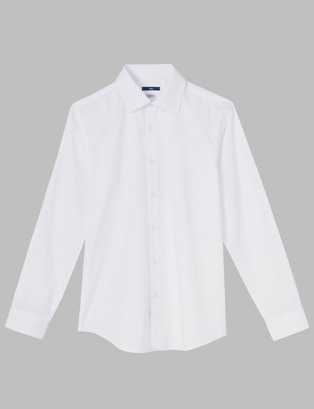 맨잇슈트 ZEN 301 슬림핏 이지케어 세미와이드 셔츠 젠 남방 (화이트)