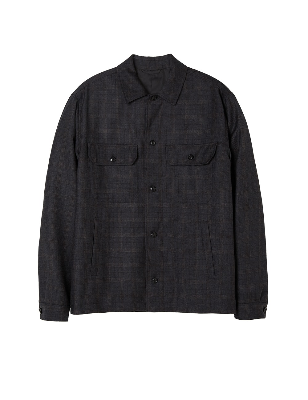 [MANITSUIT] 그레이 울100 체크 포멀핏 셔츠형 재킷 (MAHD11-994)